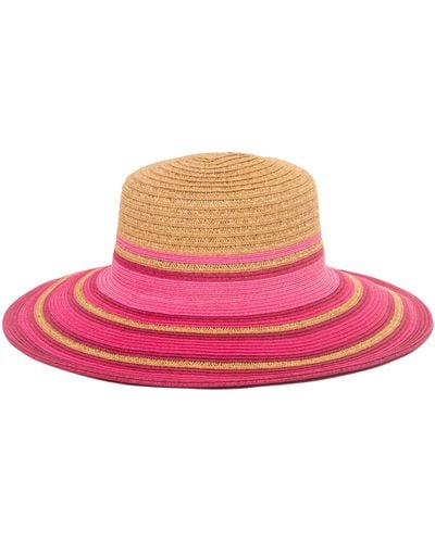 Trina Turk Tuscanny Straw Sun Hat - Pink