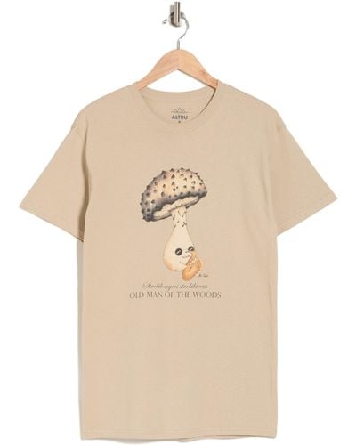 Altru Old Man Of The Woods Cotton Graphic T-shirt - Natural