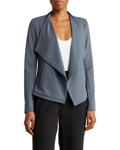 Nordstrom Microstretch Drape Front Jacket - Blue