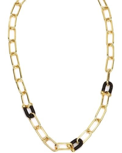 Panacea Pavé Link Chain Necklace - Metallic