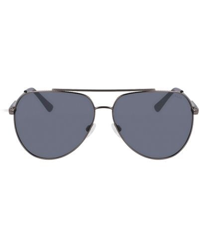 Cole Haan 60mm Polarized Aviator Sunglasses - Blue