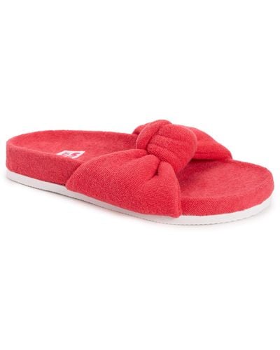 Muk Luks Nura Slide Sandal - Red