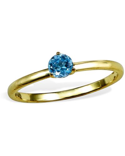 Savvy Cie Jewels 18k Gold Vermeil Blue Topaz December Birthstone Ring At Nordstrom Rack