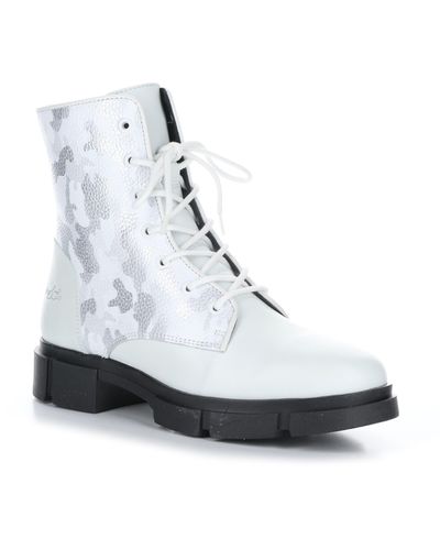 Bos. & Co. Luck Waterproof Combat Boot - White