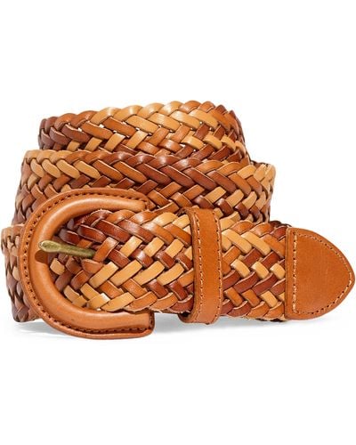 Madewell Woven Leather Belt - Orange