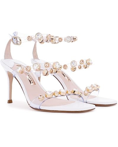 Sophia Webster Rosalind Embellished Ankle Strap Sandal - White