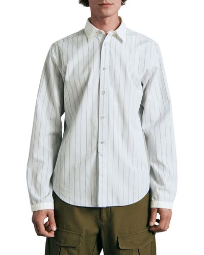 Rag & Bone Archive Stripe Button-up Shirt - Gray