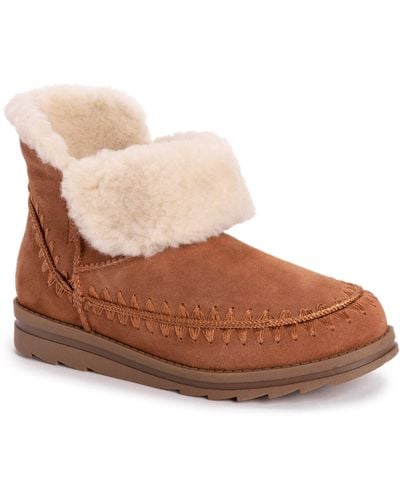 Muk Luks Ziggy Melrose Faux Shearling Lined Boot - Brown