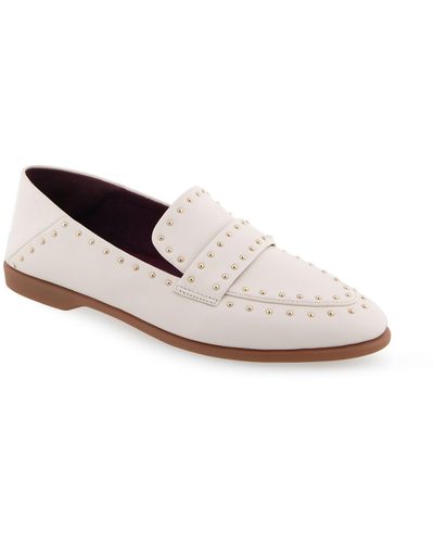 Aerosoles Beatrix Two-tone Stud Loafer - White