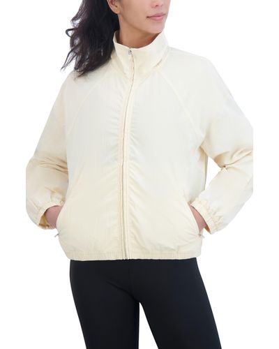 SAGE Collective Lightweight Lustre Woven Jacket - White
