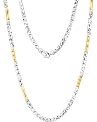 Effy Two-tone Mixed Chain Necklace - White