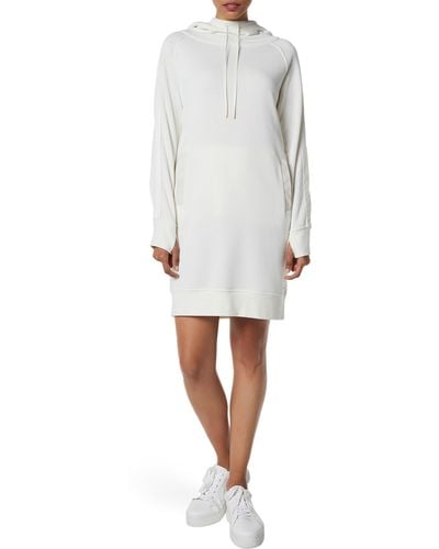 Marc New York Fabulous Fleece Hooded Sweater Dress - White