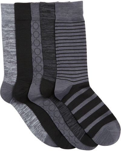 Nordstrom Ultra-soft 5-pack Crew Socks - Black