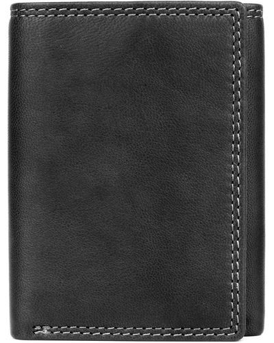 Buxton Three-fold Wallet - Black