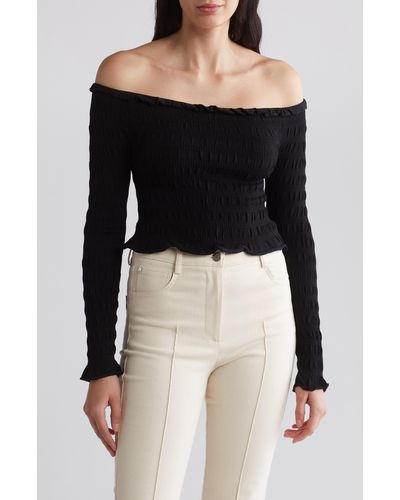 Vici Collection Yes Please Off The Shoulder Top - Black