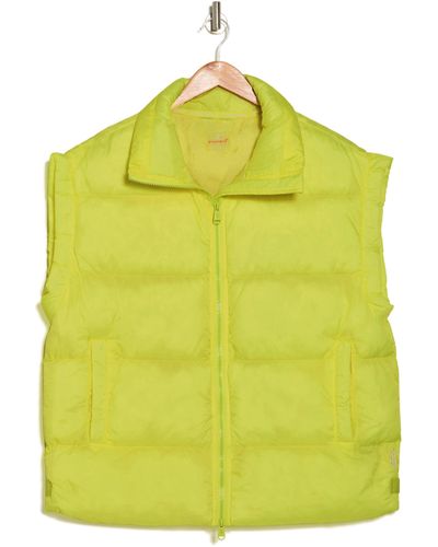 Fp Movement In A Bubble Oversize Puffer Vest - Yellow