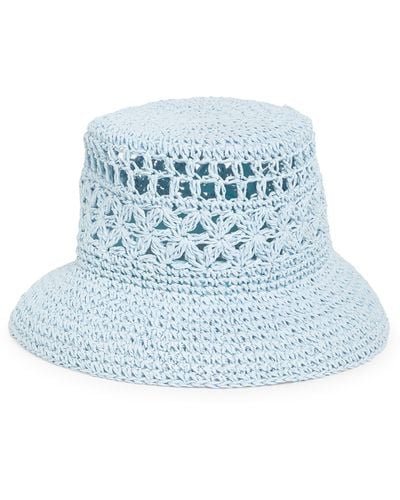Nordstrom Crafted Weave Packable Bucket Hat - Blue