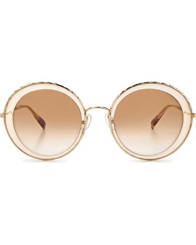 Missoni 54mm Gradient Round Sunglasses - Natural