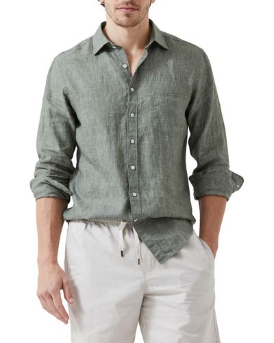 Rodd & Gunn Seaford Linen Button-up Shirt - Gray