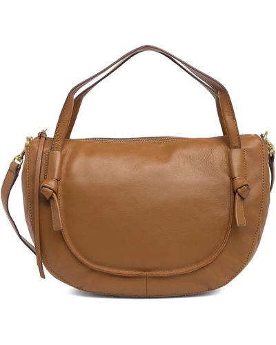 Lucky Brand Awna Leather Crossbody Bag In Topanga Tan Smooth Leather At Nordstrom Rack - Brown