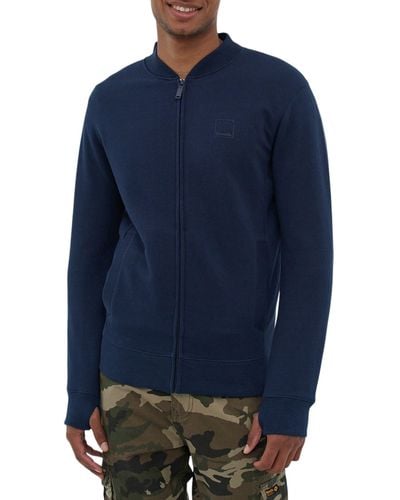 Bench Vetal Piqué Bomber Zip-up Sweatshirt - Blue