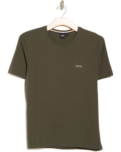 BOSS Mix Match Stretch Cotton Pajama T-shirt - Green