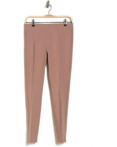 Adrianna Papell Pull-on Straight Leg Pants In Cocoa At Nordstrom Rack - Brown