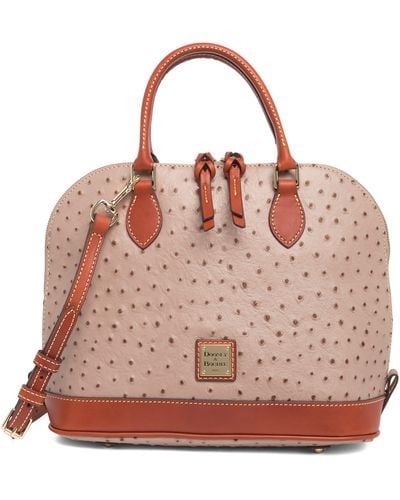 Dooney & Bourke Leather Satchel Bag - Pink
