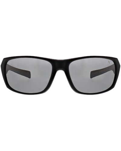 Hurley Beveled 59mm Polarized Sunglasses - Black