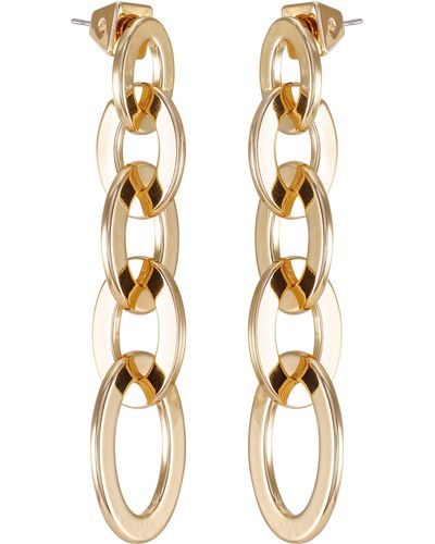 Vince Camuto Clearly Disco Link Drop Earrings - Metallic