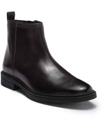Cole Haan Bernard Leather Zip Boot - Black