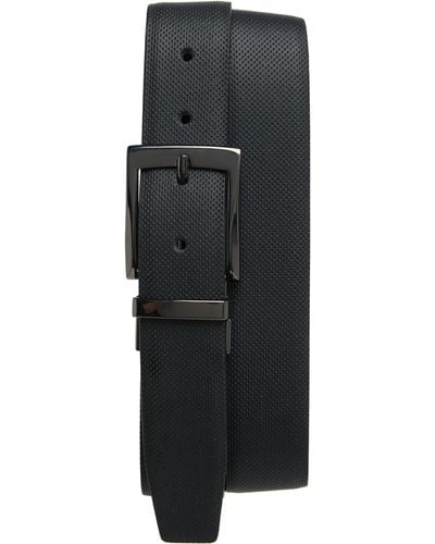 Duchamp Reversible Leather Dress Belt - Black