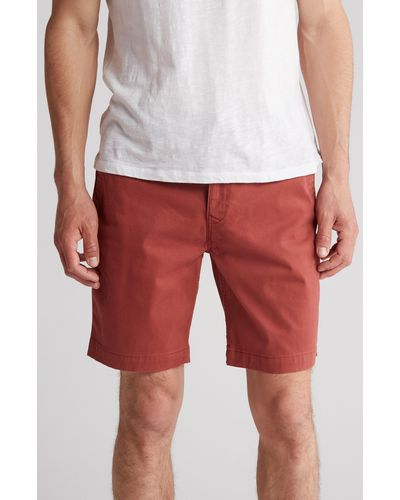 Lucky Brand Stretch Cotton Sateen Chino Shorts - White
