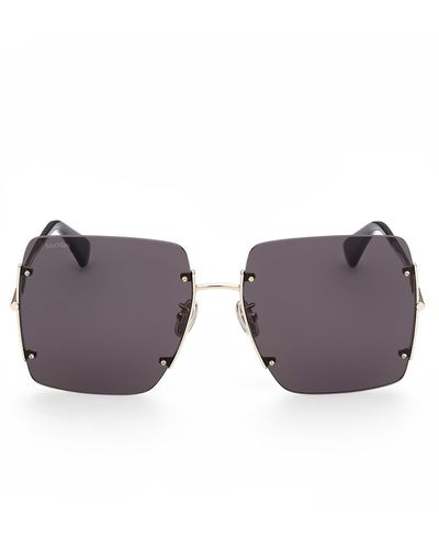 Max Mara 60mm Geometric Sunglasses - Purple