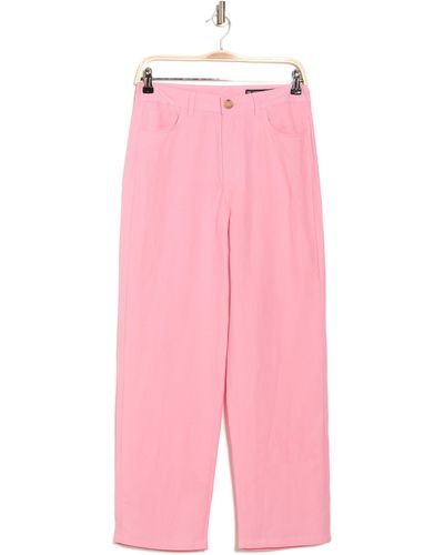 Blank NYC Rib-cage Linen Pant In Bright Pink At Nordstrom Rack