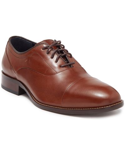 Johnston & Murphy Stockton Cap Toe Leather Oxford - Brown