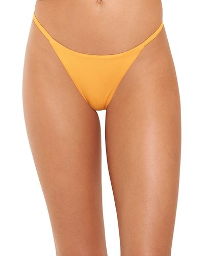 Maaji Sunflower Micro Mini Reversible Bikini Bottoms - Orange