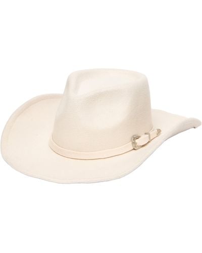 Frye Faux Felt Cowboy Hat - White