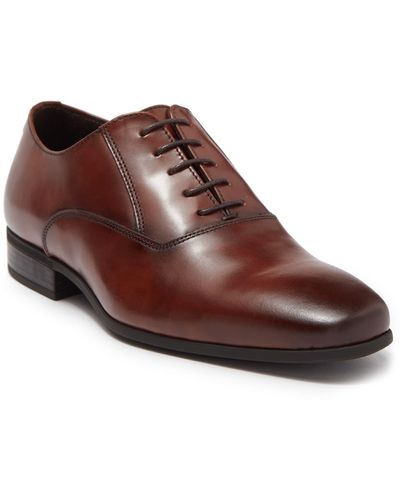 Bruno Magli Milos Leather Oxford In Rust Calf At Nordstrom Rack - Brown