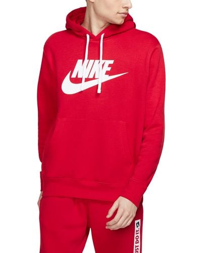 Nike Sportswear Club Fleece Logo Hoodie - Red