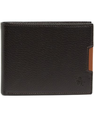 Original Penguin Leather Bifold Wallet - Black