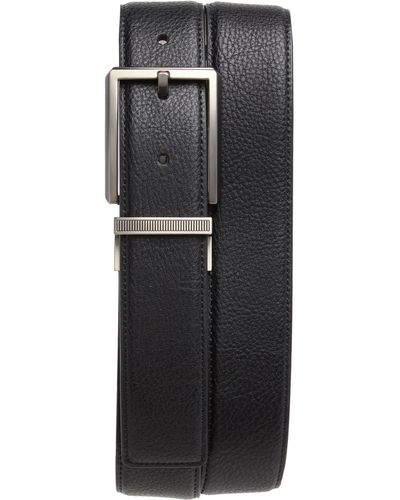 Original Penguin Reversible Pebbled Leather Belt - Black