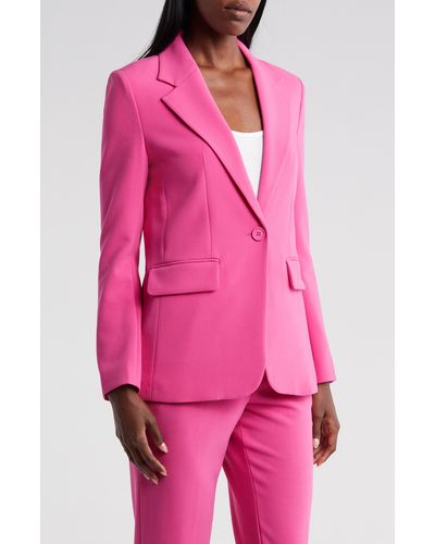 French Connection Whisper Notch Lapel Blazer - Pink