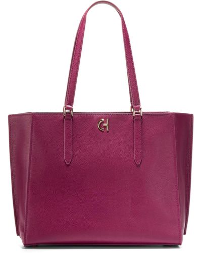 Cole Haan Go-to Leather Tote - Purple