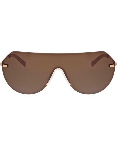Hurley Angled Iconic Shield Sunglasses - Brown