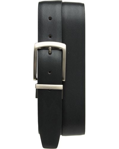 Bosca Reversible Leather Belt - Black