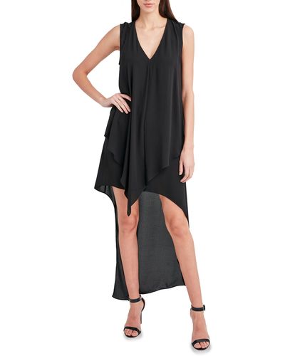 BCBGMAXAZRIA Sleeveless High-low Dress - Black