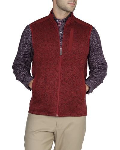 Tailorbyrd Melange Sweater Vest - Red