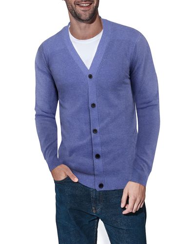 Xray Jeans V-neck Sweater Cardigan - Blue