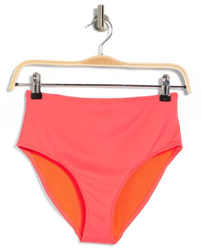 GOOD AMERICAN Scuba High Waist Bikini Bottoms - Pink